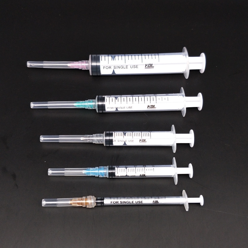 single use disposable sterile syringe needle FDA510k CE  medical injection device