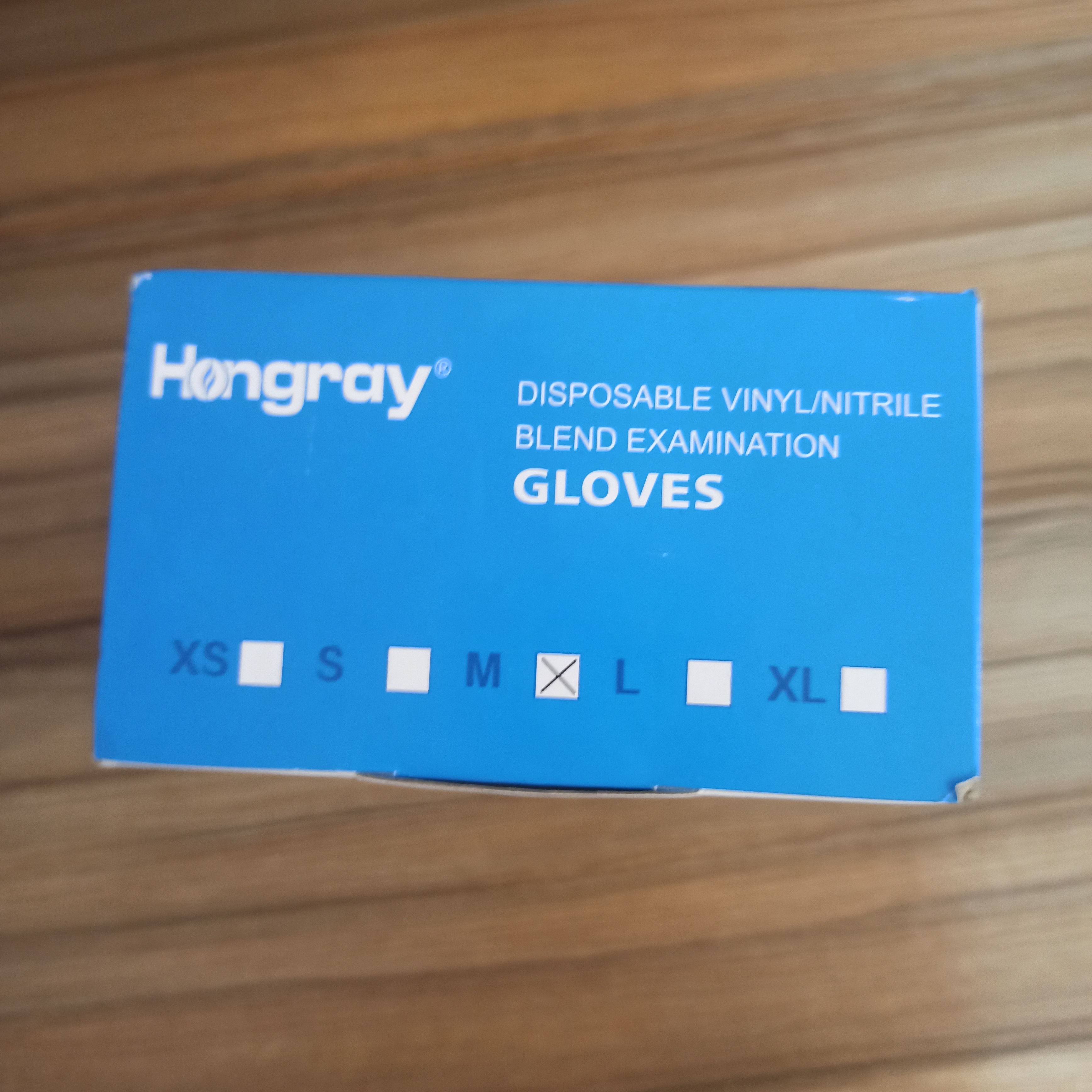hongray medical vinyl/nittrile blends disposable exam gloves ready stock FOB China