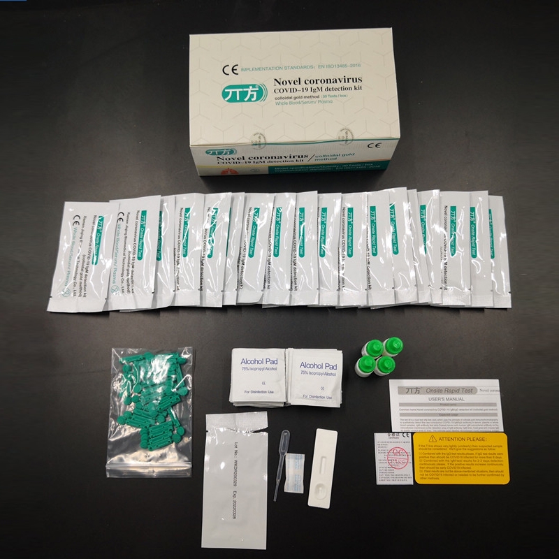 Novel coronavirus COVID-19 IgM detection kit (colloidal gold method,30 test/box )  manufacture supplier