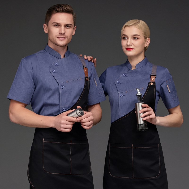 2022 fashoion design spring  Europe baker food uniform white color chef blouse jacket uniform low price