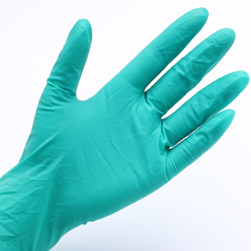 factory wholesale green restrant working glove  nitrile gloves PPE glove