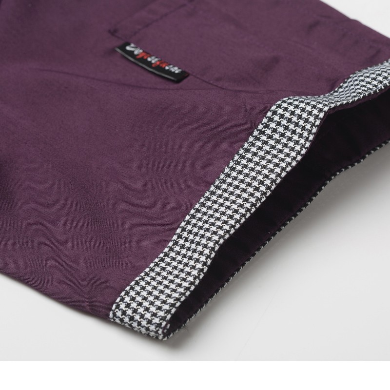 special purple color short sleeve chef coat