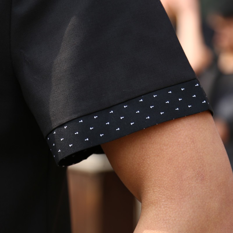 fashion fake tie short sleeve waitress uniform discount