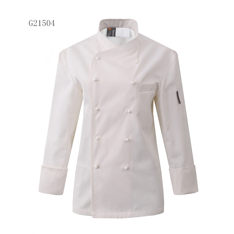 fashion double-breasted chef coat chef jacket uniform with airhole