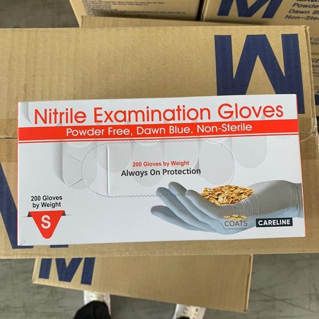 hartalega coats careline box 200pcs non-sterile nitrile  disposable examination gloves ready stock OGT