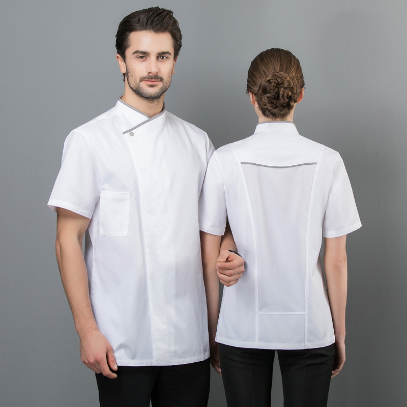 2022   summer  short sleeve mesh bread house baker  cooking  coat  chef jacket uniform workwear