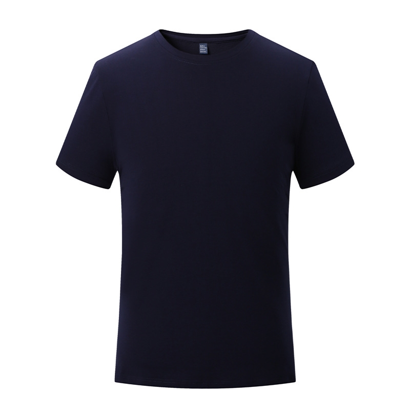 simple round collar  cotten blends company uniform work staff t-shirt unifrom team workwear
