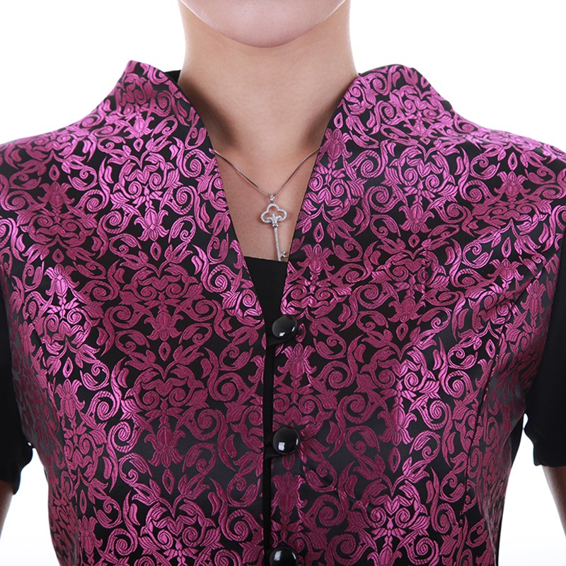  imitation silk fabric jacquard waiter waitress shirt apron
