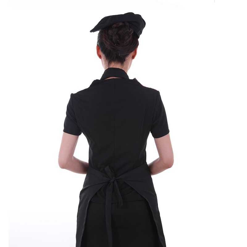  imitation silk fabric jacquard waiter waitress shirt apron