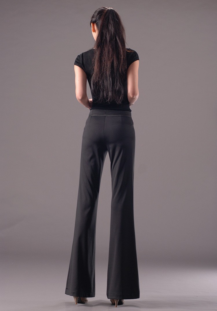 exclusive spring simple fashion flared wide leg trousers bell-bottom pants