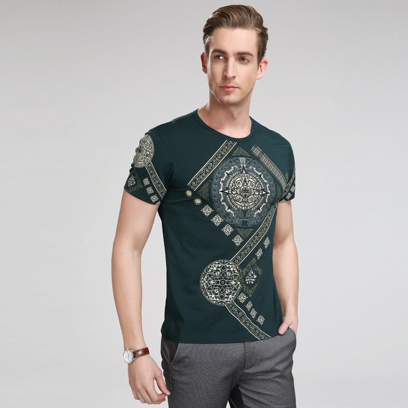 short sleeve round collar printing summer T-shirt for youths