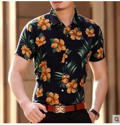 south east Asian style summers young men's short sleeve shirt - TiaNex
