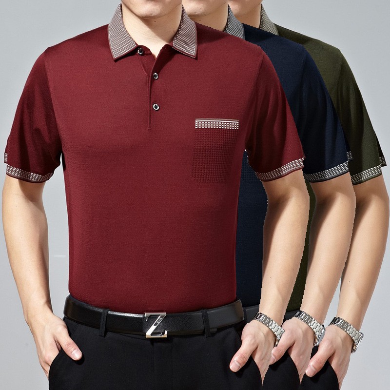 summer mid-age men's fashion t-shirt high quality men tshirt 585