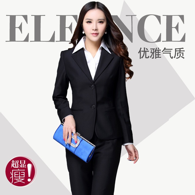 spring long sleeve two buttons classic women suits