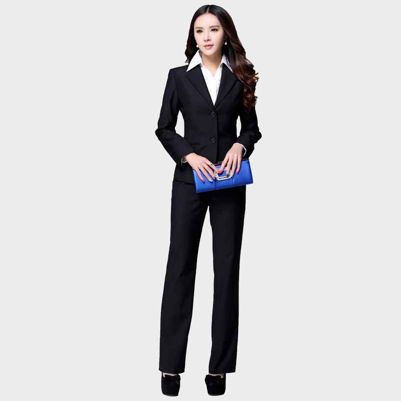 spring long sleeve two buttons classic women suits