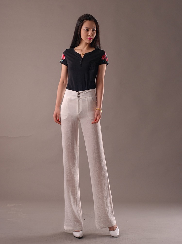 summer comfortable breathable women flare pant trousers