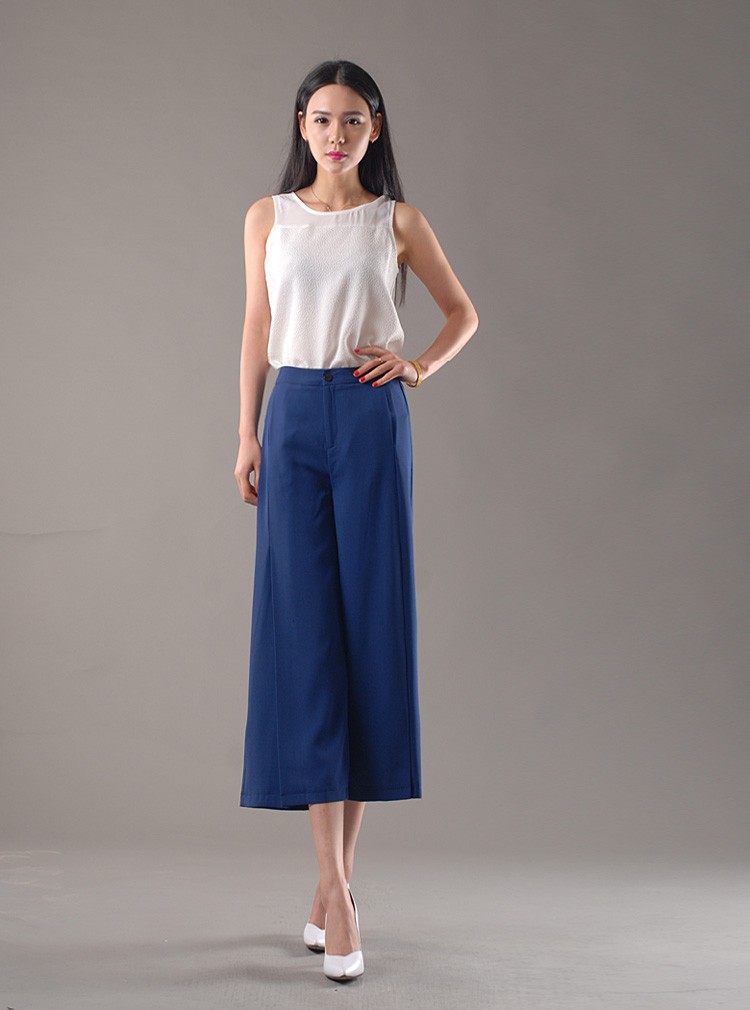casual special leg opening wide leg pants