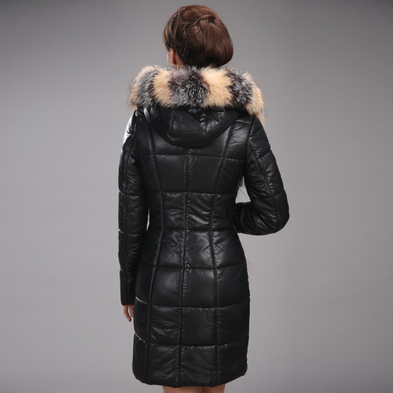 2014 winter Europe new fashion deluxe long design down coat fox collar woman down coat