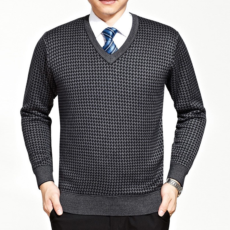 classic elegant fashion thicken woolen knitted boss sweater - TiaNex
