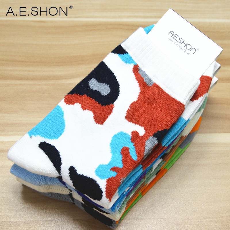  camouflage print ankle socks for men