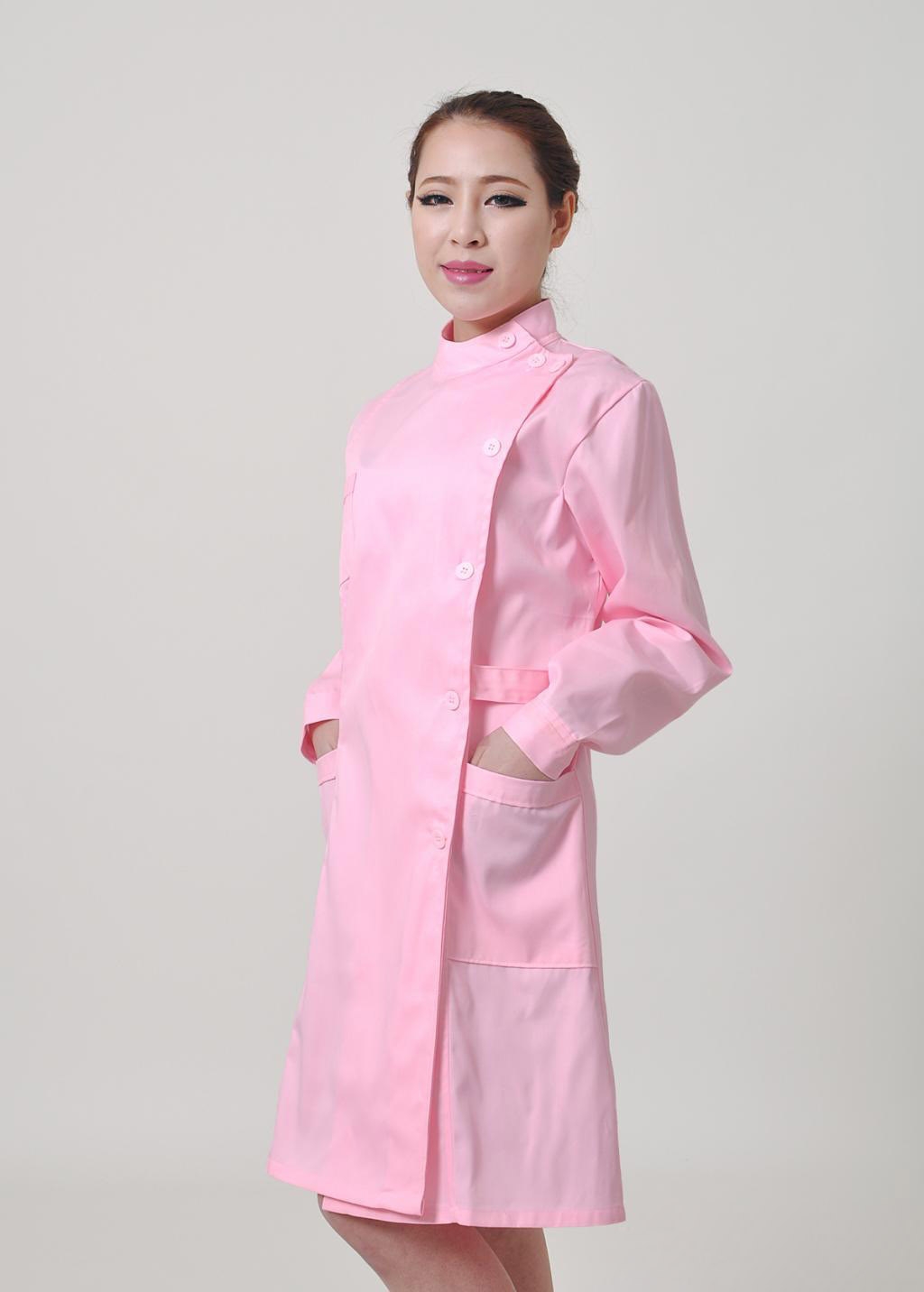long sleeve left side opening medical nurse coat uniform