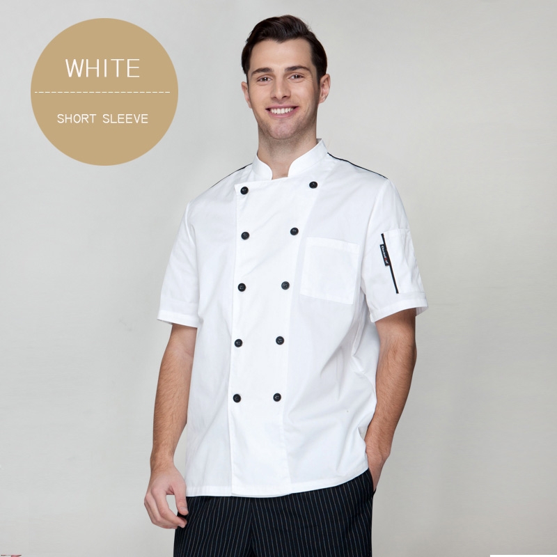 fashion Europe America design short/ long sleeve stand collar men cook coat chef uniform