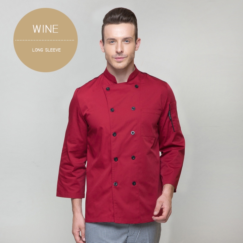 fashion Europe America design short/ long sleeve stand collar men cook coat chef uniform