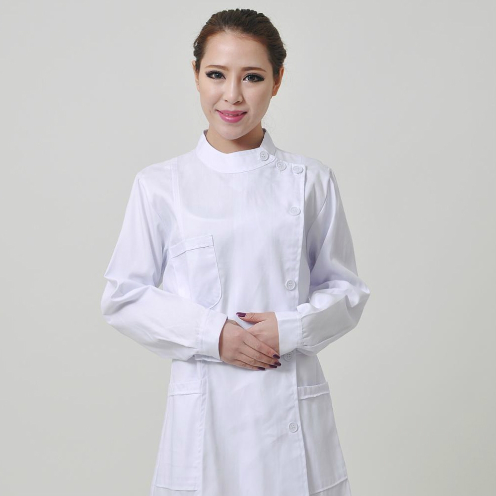 long sleeve peter pan collar nurse coat uniform