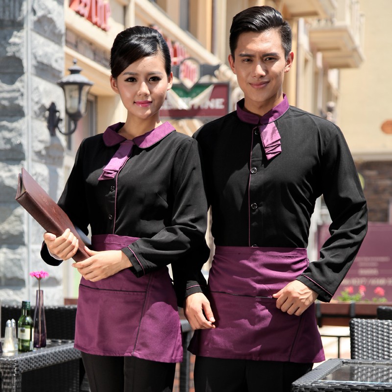Peter Pan collar men & women shirt,Professional waiter uniform
