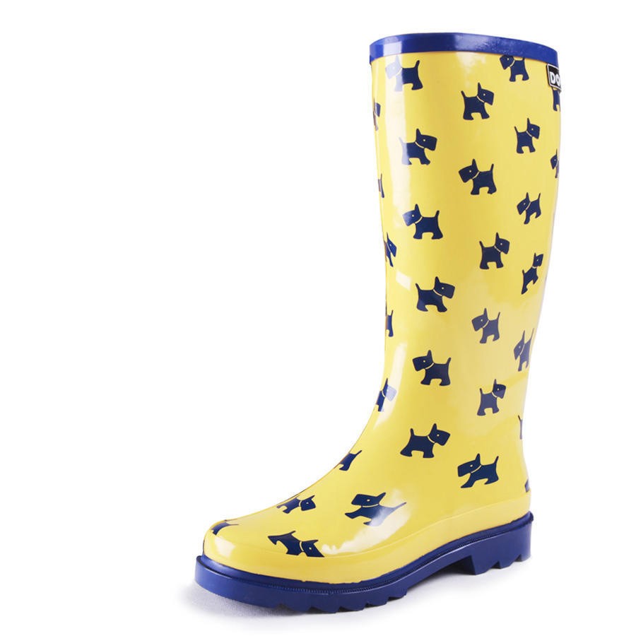 fashion design lovely dog print women's high rain boot