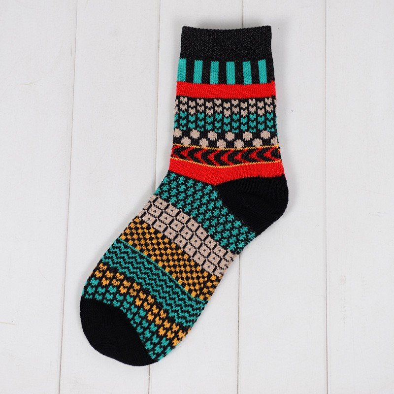 vintage pattern knitted jacquard fashion men socks