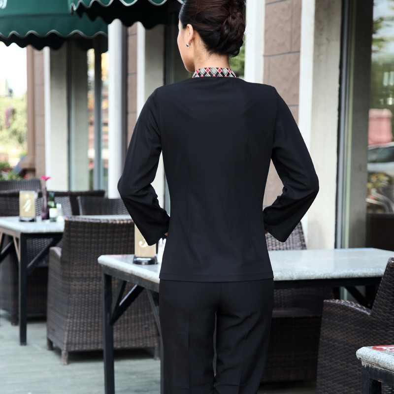casual Asian style restaurant hotel clerk waiter uniform blouses