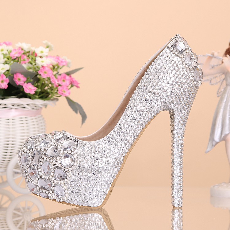 crystal shoes,princess high heels - TiaNex