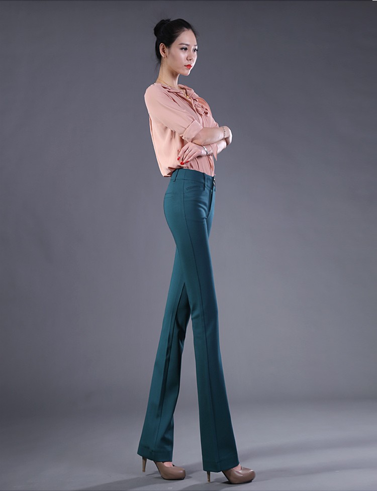 Classic slim fit straight leg women trouser jeans pant