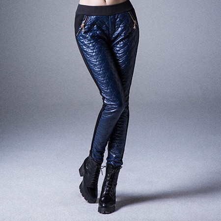 slim design winter padded thicken lady pencil pant trousers