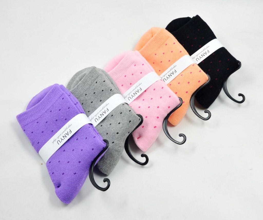 fashion winter dot pattern pile thicken women socks