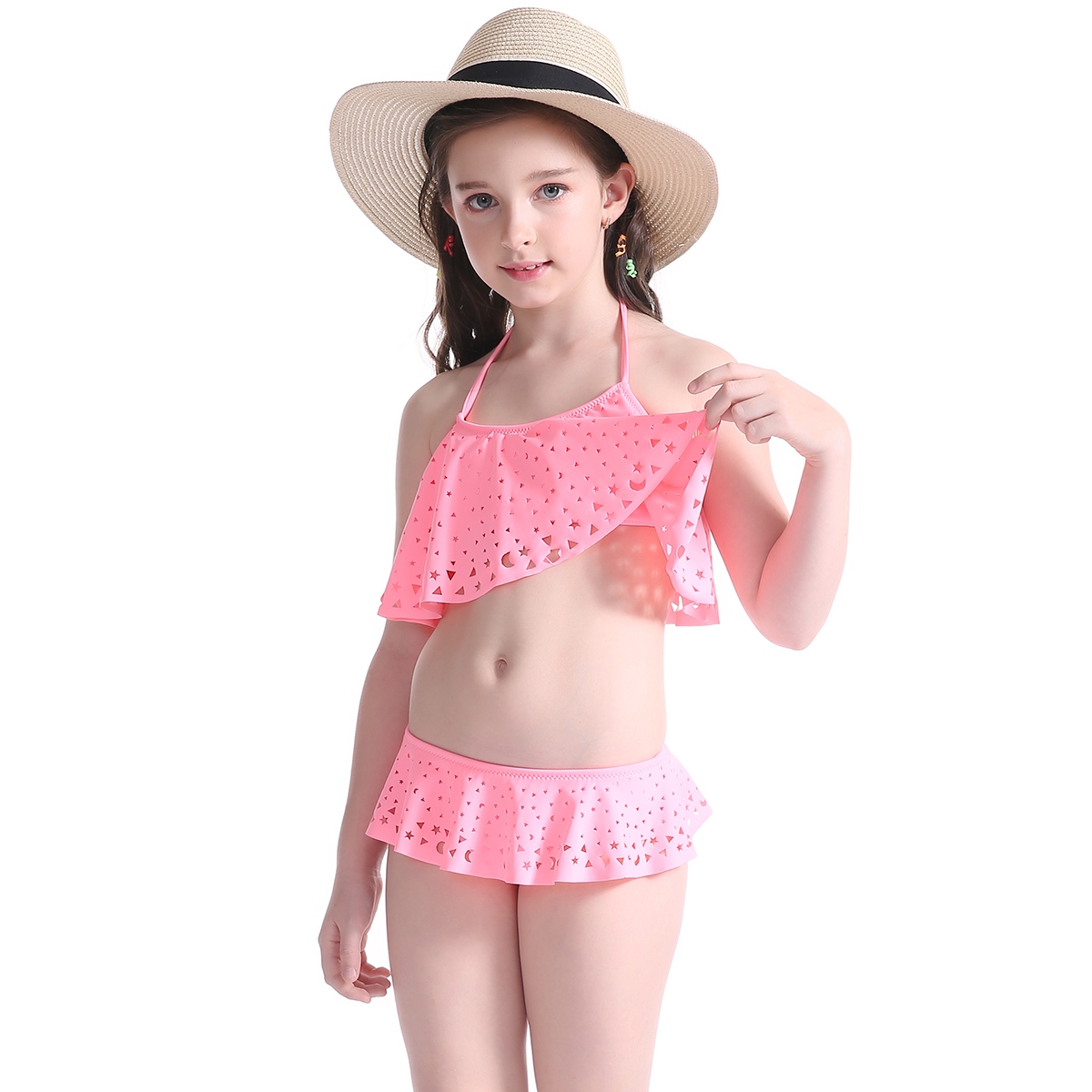 watermelon color girl bikini swimsuit swimwear