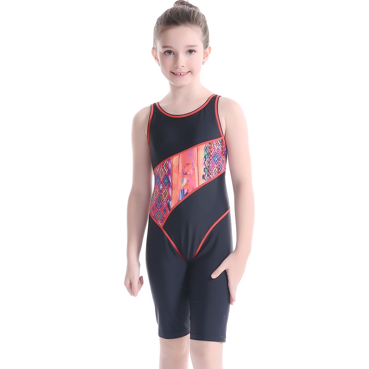 Swimming training suit uniform child girl swimwear