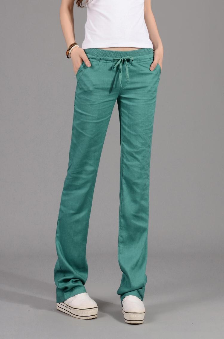 cotton line comfortable soft women pant sport trousers - TiaNex