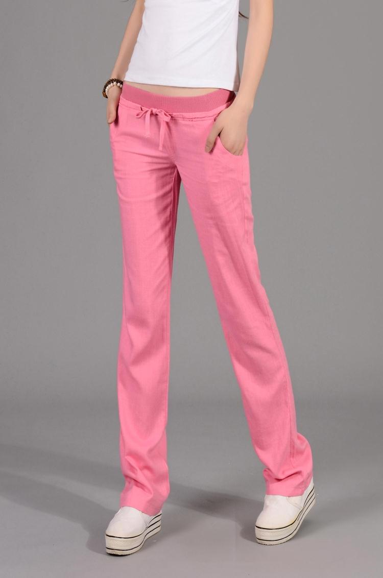 cotton line comfortable soft women pant sport trousers - TiaNex