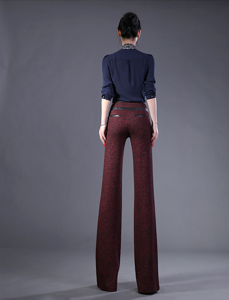 fashion wool work office style women's flare pant,formal toursers - TiaNex