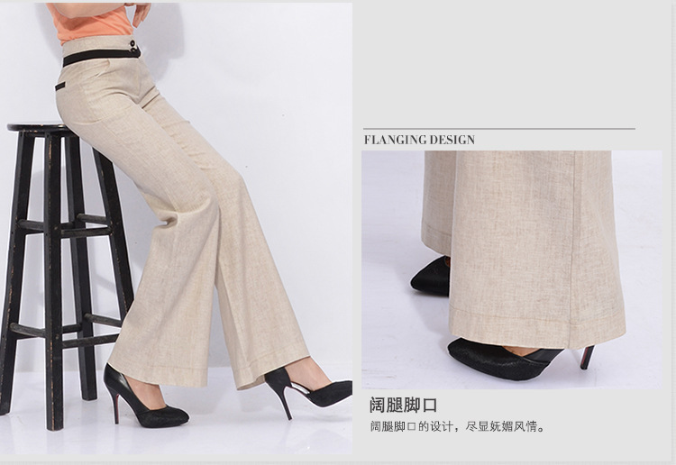 _05 of linen-cotton broad leg
