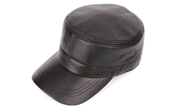 men's leather hat