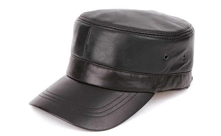 men's leather hat