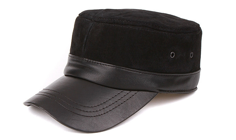 men's leather hat