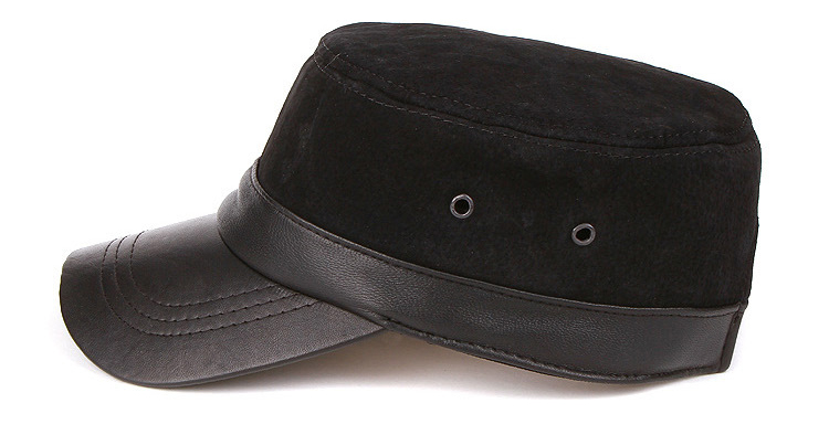 men's leather hat