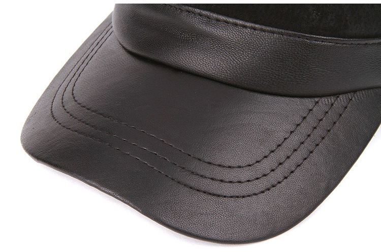 men's leather hat