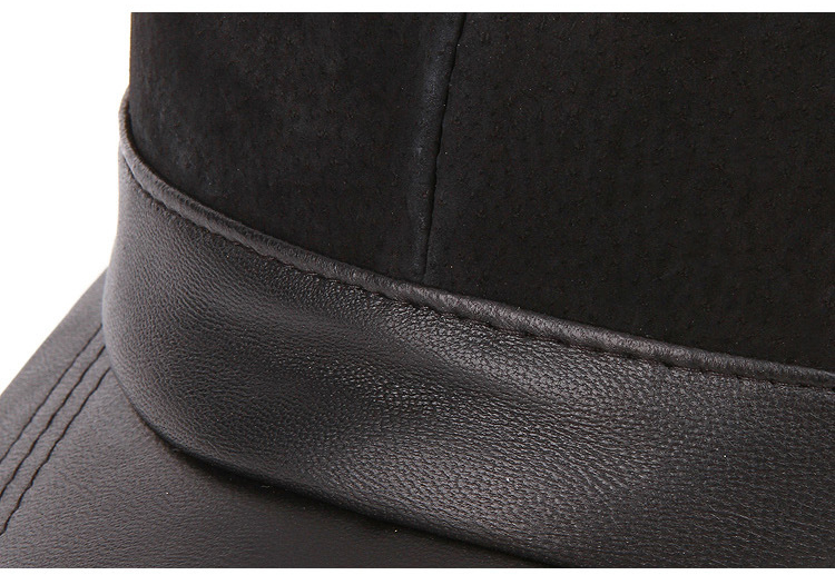 men's leather hat