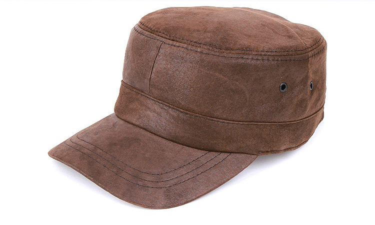 men's leather hat