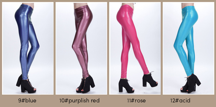 sexy low waist PU leather young girls legging pant - TiaNex